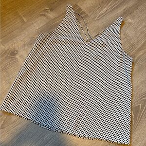 Express Black and White Polka Dot Top-Size S
